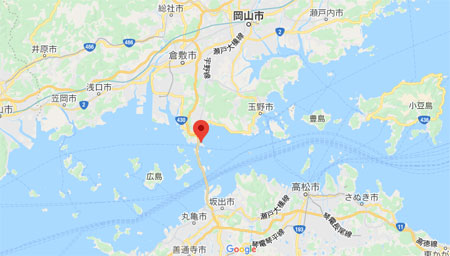 鷲羽山展望台がある位置
